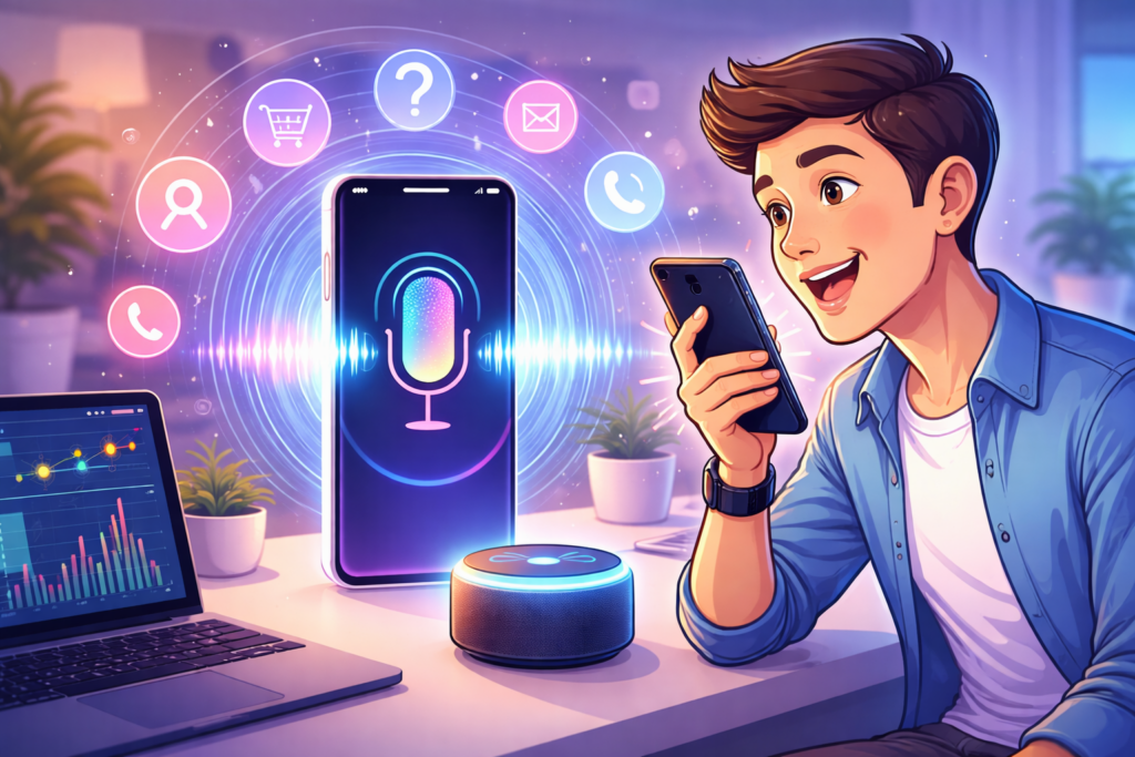 Voice search in a modern workspace